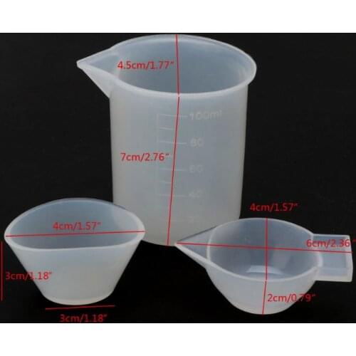 12Pcs Resin Silicone Mixing Measuring Cups 100ml 20ml 10ml For UV Resin Mold DIY Resin Casting Jewelry Making Tools Kit