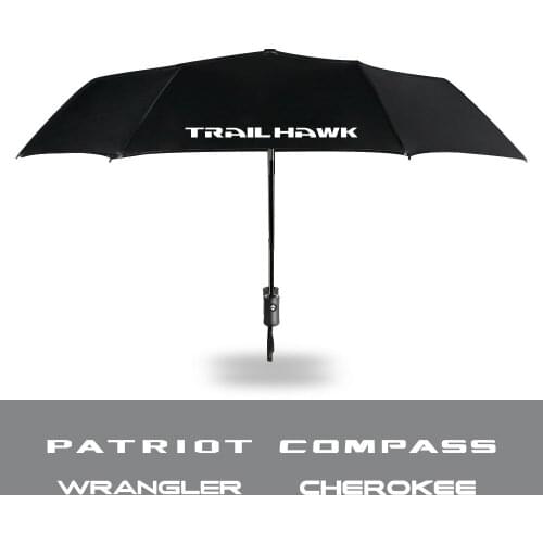 Car Fully Automatic Folding Umbrella For Jeep Renegade Wrangler JK JL Rubicon Cherokee Patriot Trail Hawk Compass Accessories