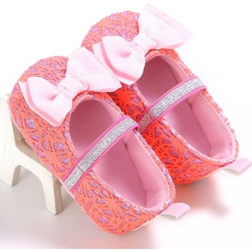E&Bainel Baby Girls Shoes Bowtie Toddler First Walkers Baby Shoes