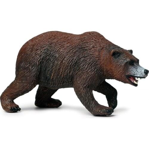 Childrens simulation solid wild animal world toy model brown bear grizzly bear black bear dog bear hand-made model decoration