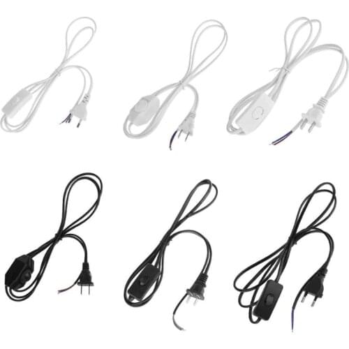 1.8m/5.9ft LED Lamp Dimmer Switching Power Cord Wire Extended Line Cable Accessories for Table Light Button LED Lamp EU/US Plug
