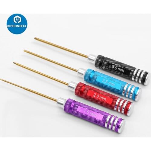 Lightweight Titanium Coating Hex Driver Wrench Tool Set Hex Screw Driver Tools Kit Set for RC Helicopter 1.5mm/2mm/2.5mm/3.0mm