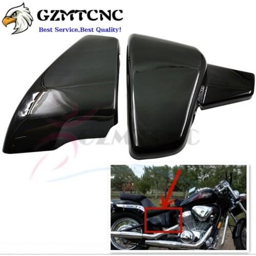 Left/Right Tank Side Battery Cover Motorcycle For Honda VLX 600 Steed 600 99-08 VT 600 C CD Shadow VLX Deluxe STEED400 1999-2007