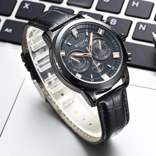 Business Men Watch Luxury Fashion Quartz Wristwatch Male Stainless Steel Strap Blue Waterproof Luminous Watch