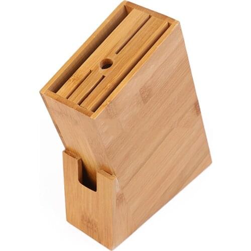 Wooden Knife Holder Block Scissor Slot Storage Rack Wooden Kitchen Organizer Tool