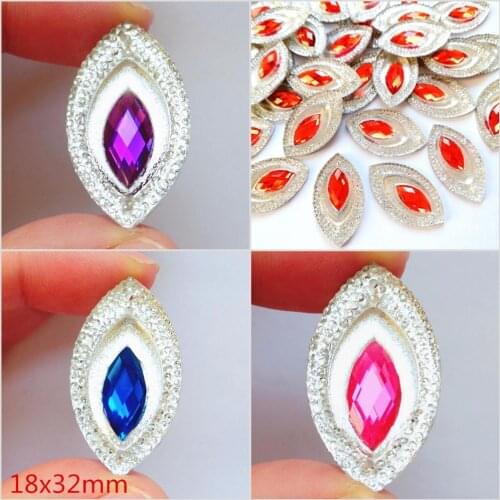 NAVETTE Boat Shape 18x32mm Sew on Rhinestones Crystals Diy For Sewing Costumes Clothes Stones Carnival Party Events Carfts Beads