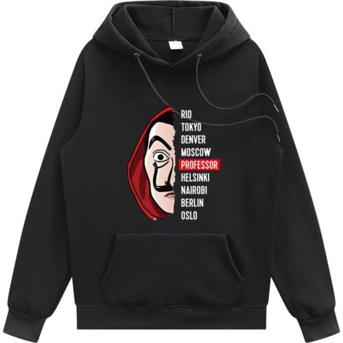 New Money Heist Harajuku Sweatshirt Men/Women La Casa De Papel Hip Hop Hoodie Fashion House of Paper Fashion Top Tees Female