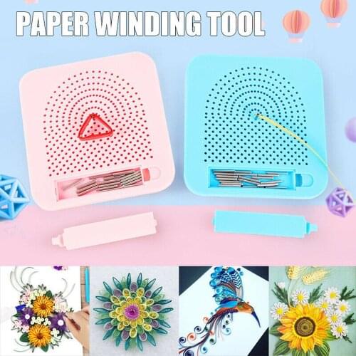 Winding Plate Winder Spinner Paper Knitting Tool Weaving Looms Knitting Paper Quilling Board Handmade Quilter Grid Craft