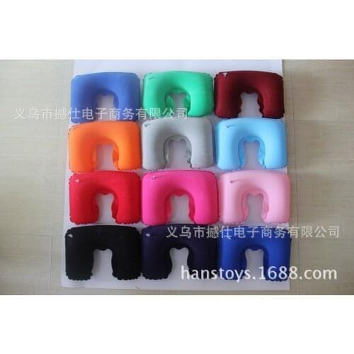 Wholesale 200pcs/lot High Quality Hot Sales Inflatable Travel Neck U Rest Pillow Compact Air Cushion with Retailed box packing