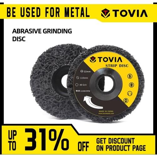 TOVIA 125mm Poly Strip Disc Abrasive Grinding Disc Paint Rust Remover for Angle Grinder Metal Stainless Steel Grinding Wheel