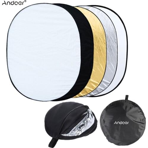 Andoer 35" * 47" / 90 * 120cm Oval 5 in 1 Multi Portable Collapsible Studio Photo Photography Light Reflector