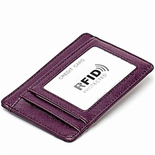 Simple 2021 New Card RFID Holder Mini Card Holder Package Card Quality Bag Small Texture Wallet Fashion Purse Anti-theft Credit