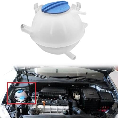 Coolant Reservoir Expansion Tank with Cap for Jetta MK5 Golf MK6 Tiguan Passat CC Beetle Eos A3 TT 1K0121407A