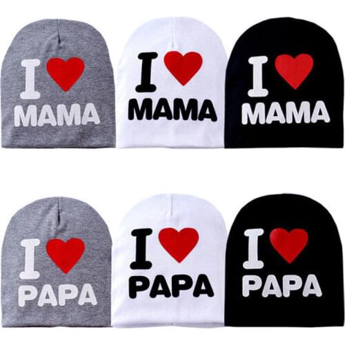 Citgeett Toddler Newborn Kids Baby Girls Love Papa Mama Infants Cotton Soft Warm Santa Hat Beanie Cap