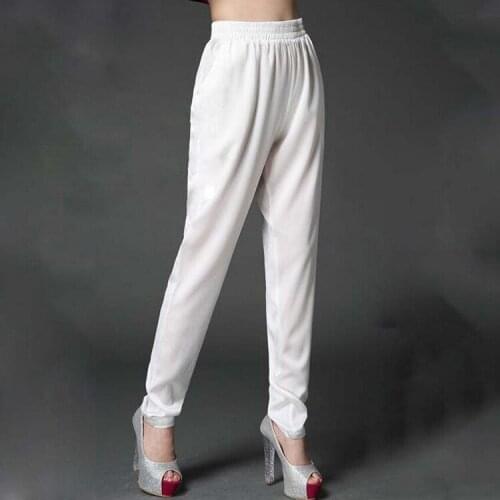 NS149 Silk pants pants summer 2021 high waist silk womens pants harlen pants