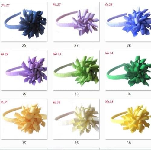20pcs students Hair Sticks curl corker Bows Flowers Hair Barrettes Korker Ribbon Hair Clip accessory Hair bands PD009