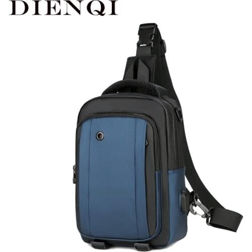 DIENQI Small Shoulder Bags for Men Waterproof Side Mens Bags Multifunction Crossbody Back Bag Short Trip Thin Sling Bag Men New