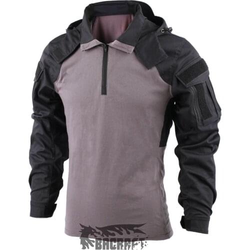 Tactical Hunting Hoodie Long Sleeve Shirt Combat Uniform Tactical Hooded