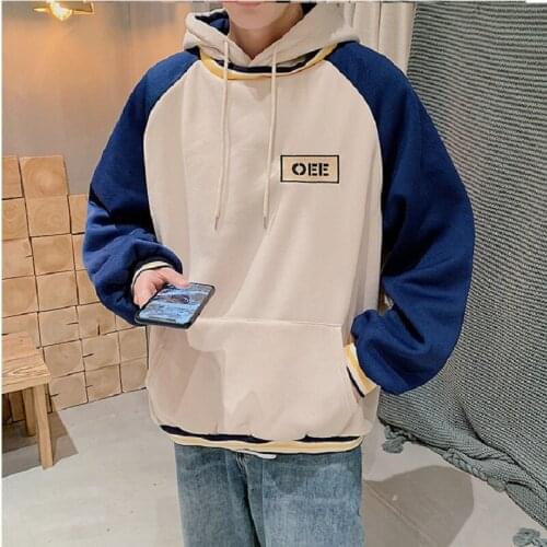 Mens Spring Zip Up Hoodies Loose Sweater Korean Trendy Brand Sports Jacket Autumn Student Couple Streetwear Men Sweatshirts