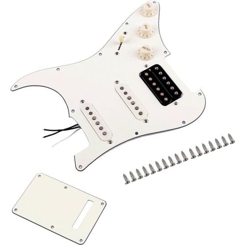 3Layer Plastic Electric Guitar Prewired Pickguard SSH W/ Pickups Board Set