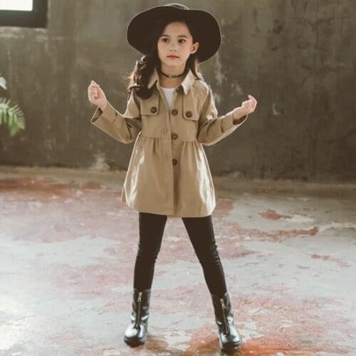 Girls Babys Kids Windbreaker Coat Jacket Outwear 2021 Princess Spring Autumn Overcoat Top Cardigan Party Outdoor Childrens Clo