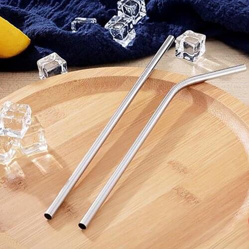 5PCS /LOT wine accessories Washable straws - 304 stainless steel straws Juice coffee tea straws Blowing tubes Cocktail tubes Bar