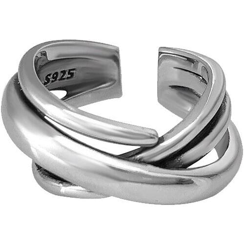 Ins Style Vintage Chains Rings for Women Men Lover Finger Ring Minimalist Jewelry Boho Wholesale