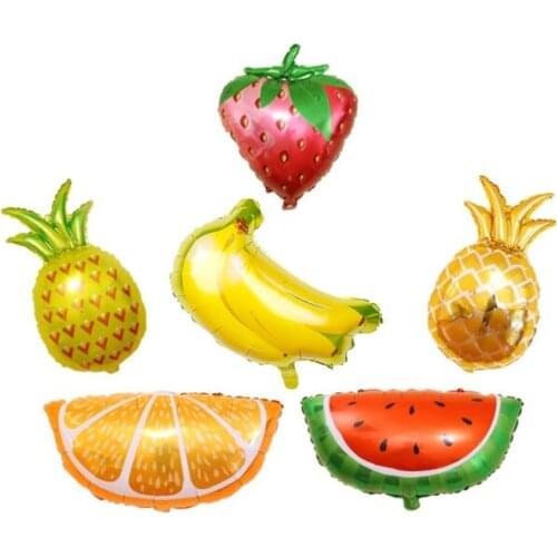 6pcs Fruit Foil Balloon Huge Pineapple Watermelon Hawaii Decoration Colorful Birthday Party/Wedding Kids Decor Supply