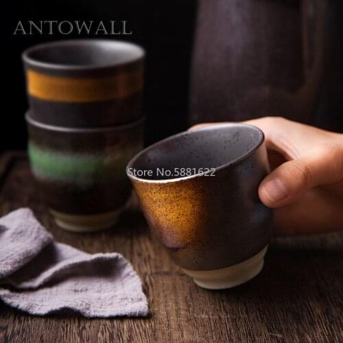 Japanese Underglazed Hand-painted Teacup Ceramic Tea Water Cup 150ml Restaurant Household Retro Wine Coffee Cup