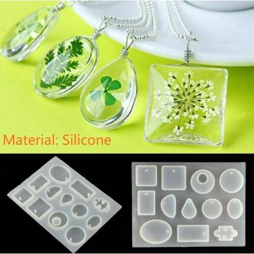 Pendant Silicone Mold Round Heart Drop Silicone Mold Resin Mold For DIY Necklace And Keychain Crystal Epoxy Resin Jewelry Making