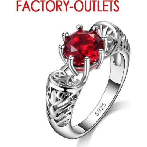 925 Sterling Silver Bridal Ring Romantic Fashion Jewelry Cubic Zirconia Prong Setting Gift For Women Girls Wholesale