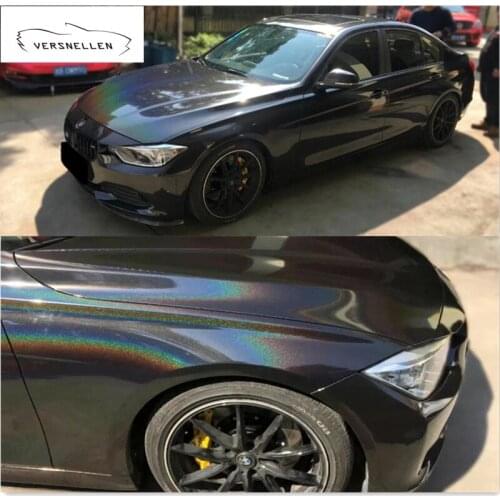 1.52x18M Diamond Laser Black Self-adhesive packaging stickers without bubbles Car Vinyl Wrap Film