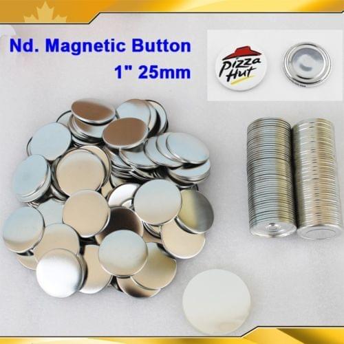 100Sets 1" 25mm Nd. Magnetic Badge Button Maker Refrigerator Stiker HOT SALE
