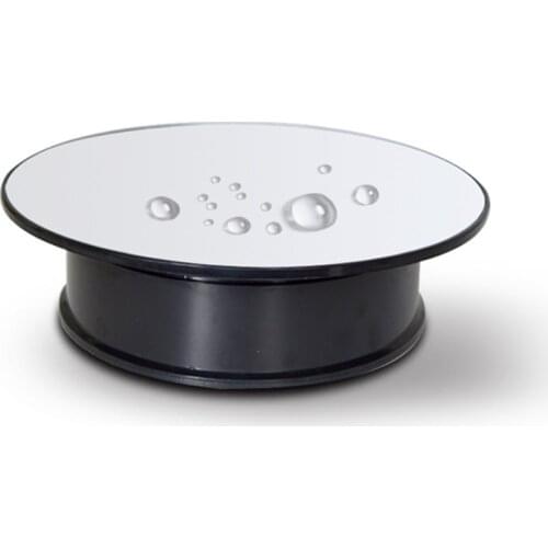 20.5cm Electric Rotating Jewelry Display Stands Rotary Turntable USB/Battery Powered Motorized Mirror Model Display Stand Base