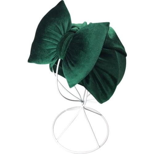 2020 Newborn Baby Girls Boys Velvet Bows Hats Beanie Spring Winter Cotton Soft Bonnet Hat Caps For Enfant Kids Child