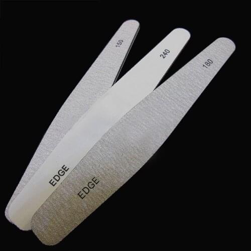75 pcs/lot high quality professional nail file mix grit 150/180/240 eva nail file emery board for salon use white nail file