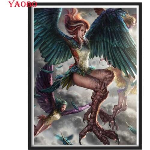 Diamond Mosaic Beads Embroidery Angel woman wings 5D DIY Diamond Painting Modular Pictures Christmas Decoration For Home