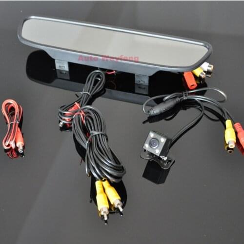 Car CCD Video Auto Parking Monitor, LED NIGHT Reversing CCD Car Rear View Camera With 4.3 inch Car Rearview Mirror Monitor