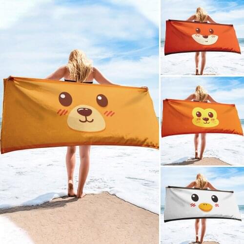 Drying Quicky-Dry Microfiber Towel Good Quality Summer Beach Towel Fashion Cute Animal Children Microfiber Printed Bath Towels