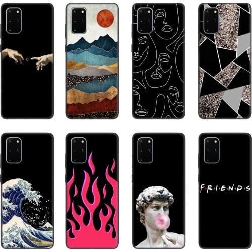 Marble Art Phone Case for Samsung A50 A70 A51 A71 A20 A21S S10 S20 S9 S8 Plus S7 Edge Note 20 10 Lite Ultra Matte Soft TPU Cover