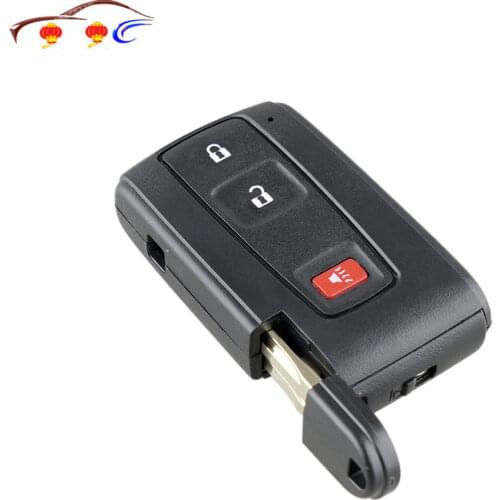 3 Buttons Smart Remote Key Shell Case Fob with small key For Prius 2004-2009 Toy43 Blade Replacement Entry Shell Case Pad