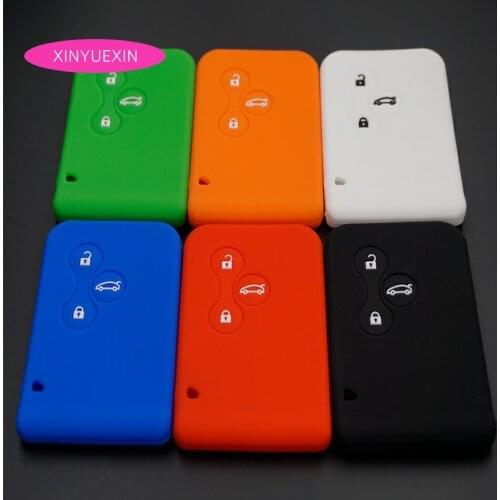 Xinyuexin Folding Remote Car Key Shell FOB Case For Renault Clio Megane Grand Scenic Replacement Key Card Shell 3Buttons