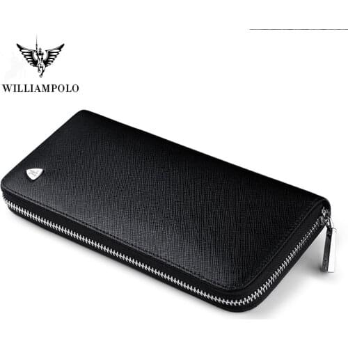New fashion men long wallet genuine leather purse handbags for male luxury brand zipper men clutches pl119
