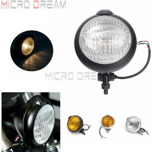 EMARK E4 Custom Motorcycles Retro Headlight 4.5'' H4 Vintage Head Lights For Harley BMW Triumph Scrambler Cruisers Cafe Racer