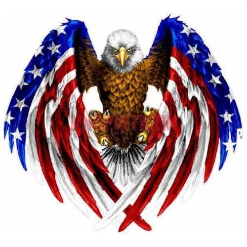 Personality Car Sticker American Flag Eagle Wings Decal Vinyl Decal Vinyl Stickers car decal Decoration laptop