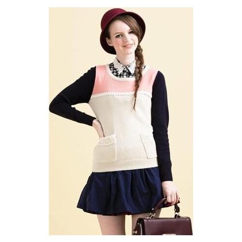 Korea blouse fake collar handmade beaded Original plaid lace female Korean retro fake shirt necklace accessaries