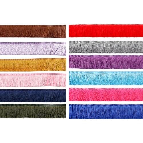 30mm Width Polyester Lace Fringe Mesh Trim Headgear Clothing Decoration Ribbon Mix 27Colors Fringe Lace 1M For Craft Supplies