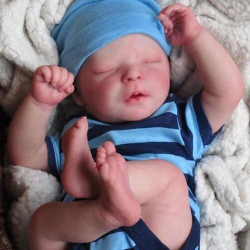 Reborn Doll Darren 18Inch 45CM Blank Kit Realistic Newborn Fabric Body Bebe Unfinished Parts DIY Kit