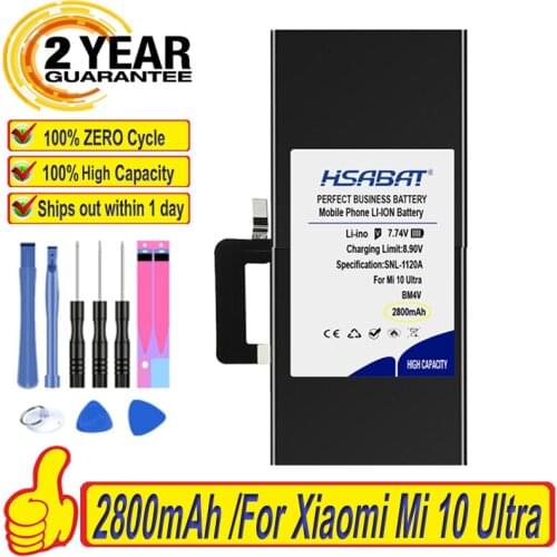 Top Brand 100% New 2800mAh BM4V Battery for Xiaomi Mi 10 Ultra Batteries + free tools