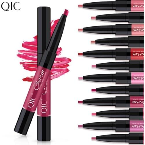 Women hot matte liquid lipstick set 12 colors sexy double-end lip makeup lipstick